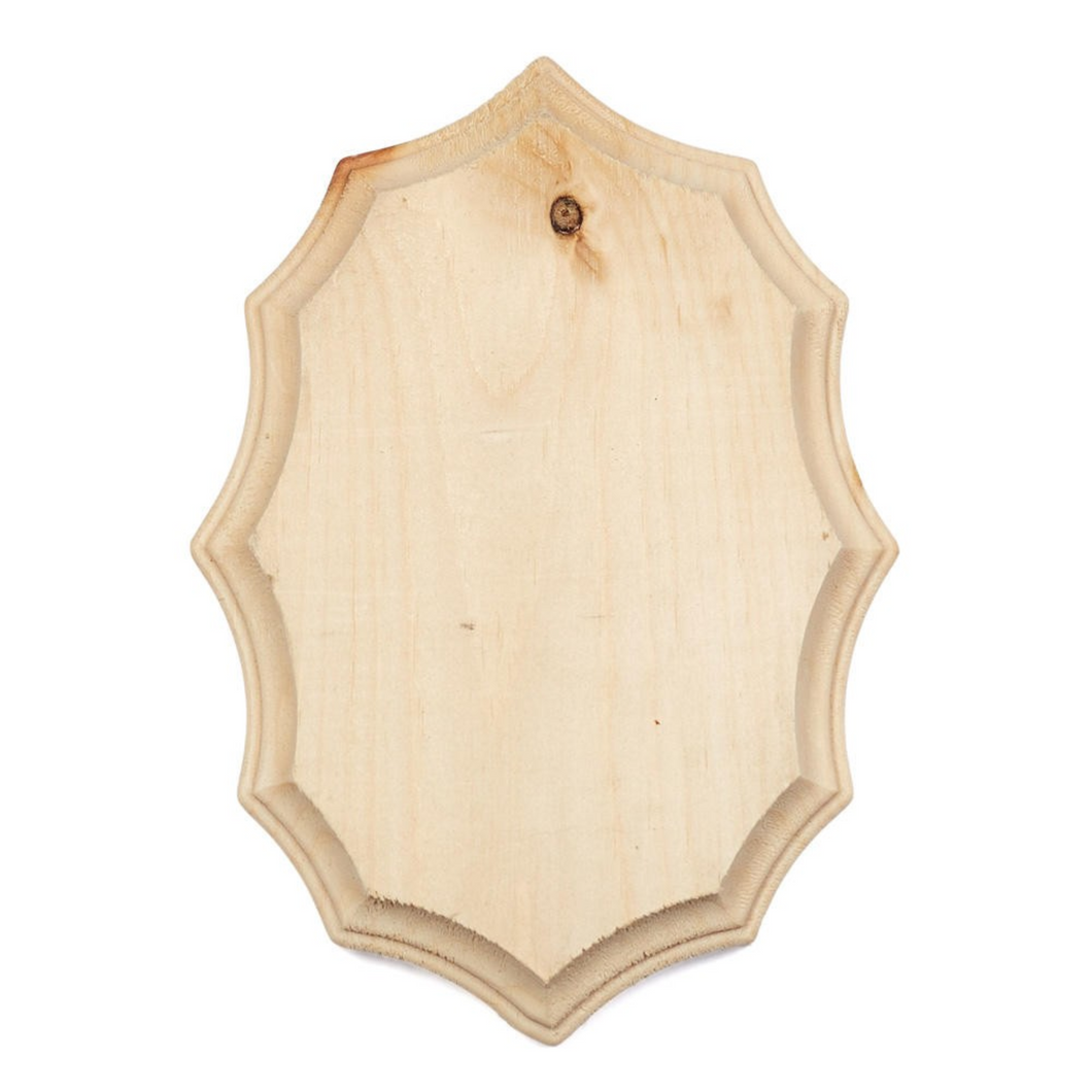 Unfinished Wood French Oval Plaque