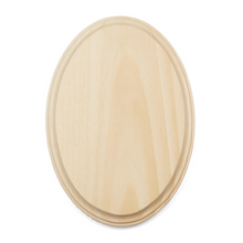 Load image into Gallery viewer, Unfinished Wood Oval Plaque