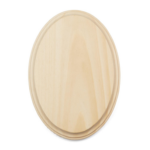 Unfinished Wood Oval Plaque