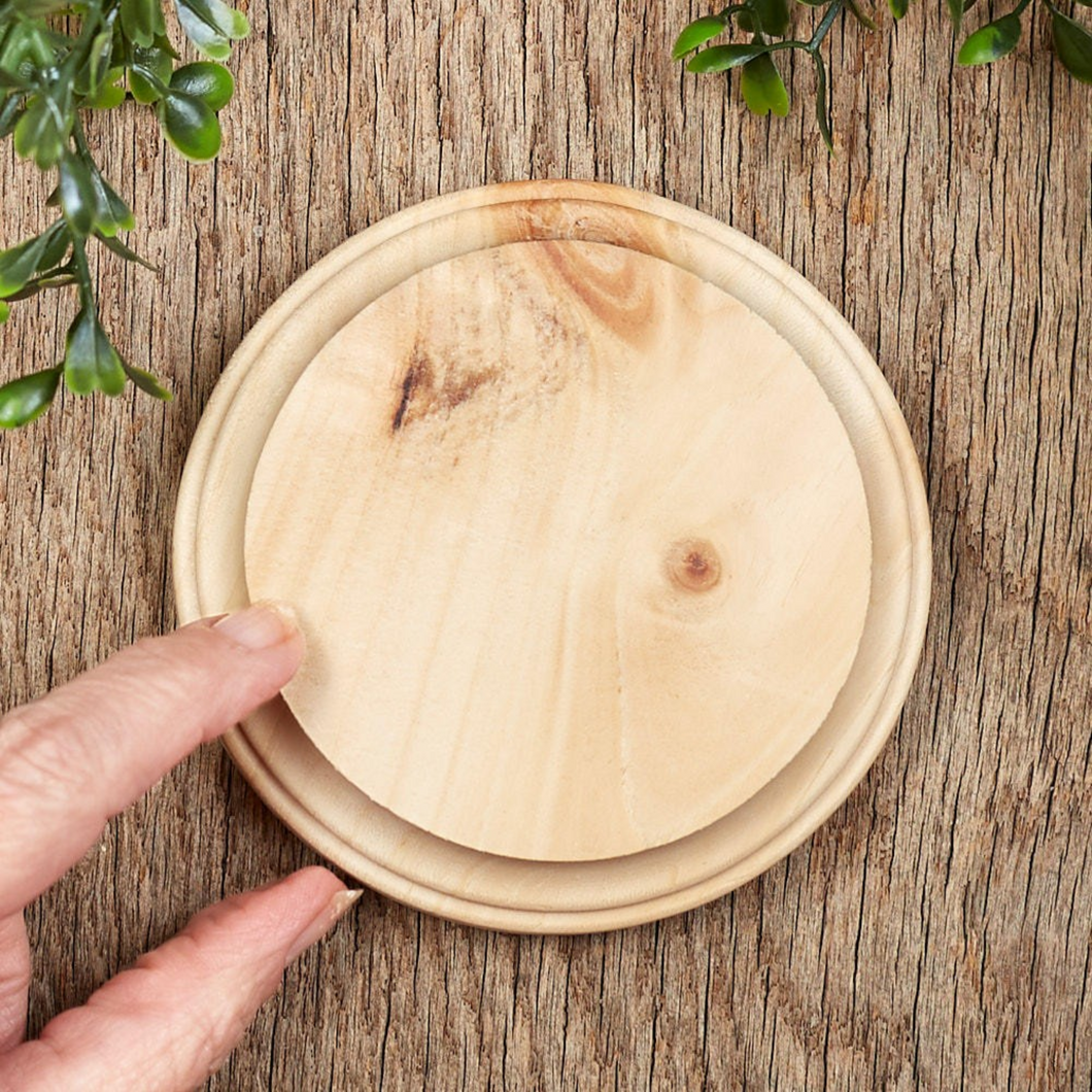 Unfinished Wood Round Circle Plaque