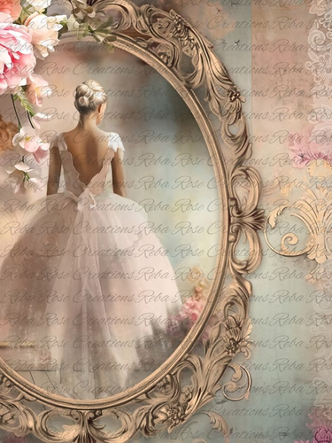 Vintage Ballerina Rice Paper by Reba Rose Creations