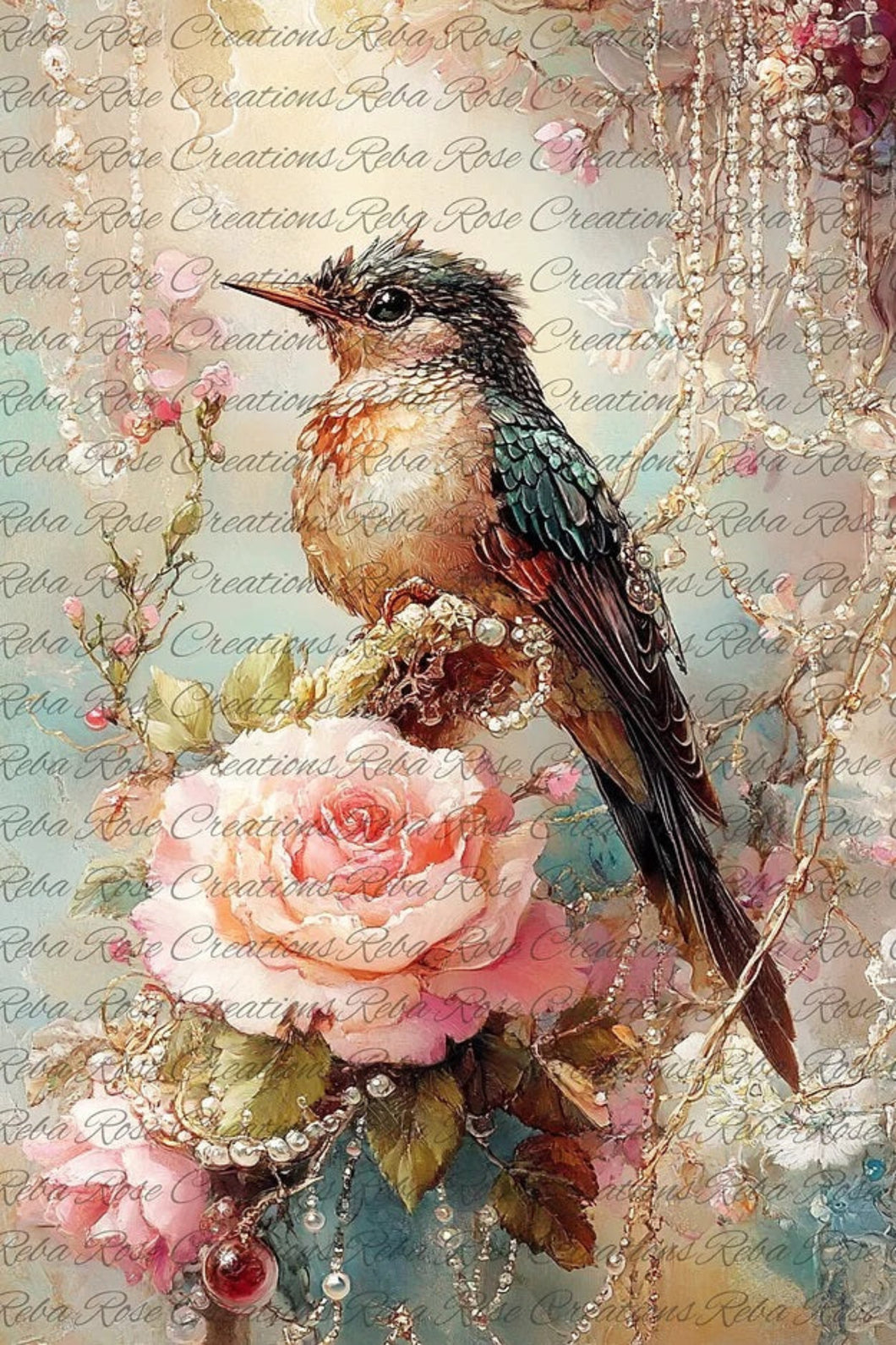 Victorian Bird VP-36 Rice Paper by Reba Rose Creations