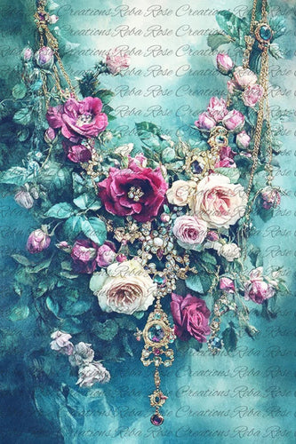 Victorian Jewels VP-49 Rice Paper by Reba Rose Creations