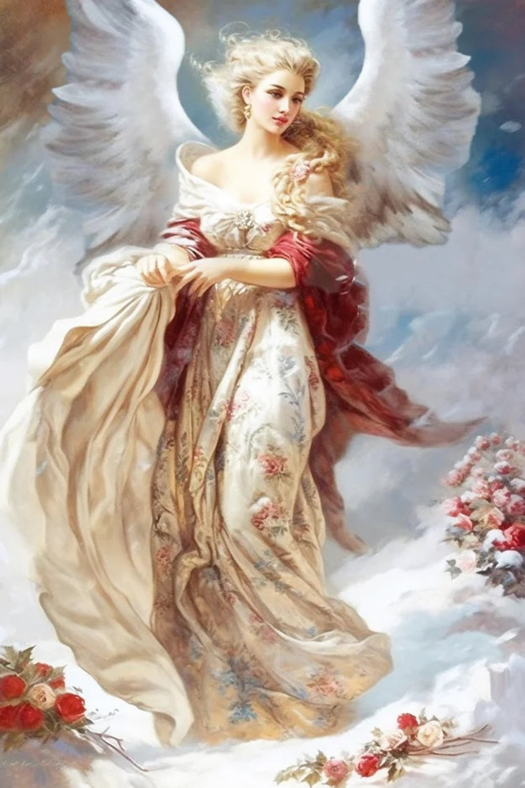 Victorian Winter Angel Rice Paper by Reba Rose Creations