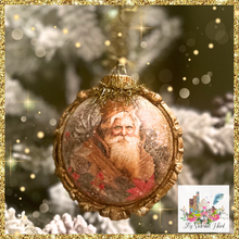 Load image into Gallery viewer, RESERVED for LORA, Victorian Santa Ornament, Creative Joy by MVH