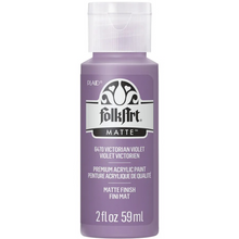 Load image into Gallery viewer, FolkArt acrylic paint bottle in Victorian Violet on a white background