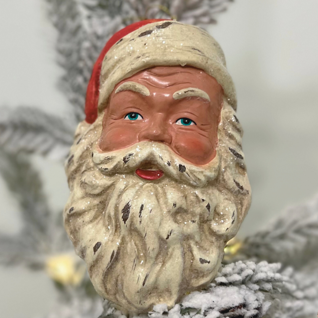 Vintage Inspired Santa Face ornament