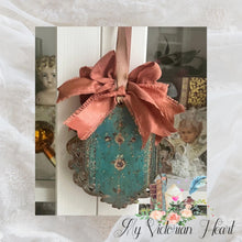 Load image into Gallery viewer, Vintage Girl with Pups Ornament Back 