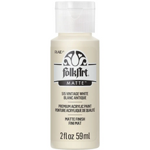 Load image into Gallery viewer, FolkArt acrylic paint bottle in Vintage White on a white background