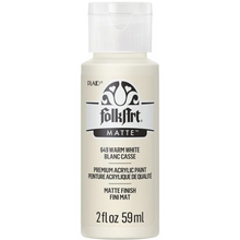Load image into Gallery viewer, FolkArt acrylic paint bottle in warm white on a white background