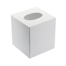 Load image into Gallery viewer, White Paper Mache Tissue Box Cover
