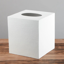 Load image into Gallery viewer, White Paper Mache Tissue Box Cover