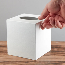 Load image into Gallery viewer, White Paper Mache Tissue Box Cover