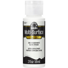 Load image into Gallery viewer, Bottle of FolkArt Multi-Surface Satin acrylic paint in Wicker White on a white background