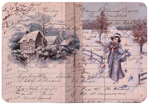 Winter Girl Rice Paper by European Excellency, Victorian Snowy Cottage