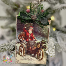 Load image into Gallery viewer, Wishing You a Merry Christmas Victorian Santa Postcard Ornament