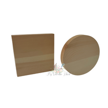 Load image into Gallery viewer, Unfinished Wood Craft Blanks, 5 inch Round or Square Options