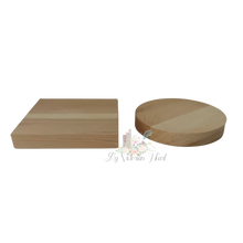 Load image into Gallery viewer, Unfinished Wood Craft Blanks, 5 inch Round or Square Options