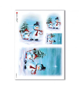 Christmas 0066 Paper Designs Washipaper, Snowman