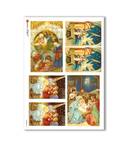Christmas 0221 Paper Designs Washipaper, Nativity Collage