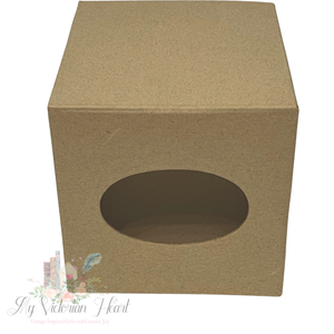 Square Tissue Box Cover Holder, Blank Papier Mache Cube
