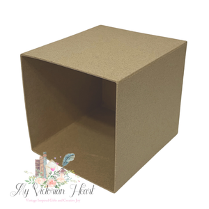 Square Tissue Box Cover Holder, Blank Papier Mache Cube