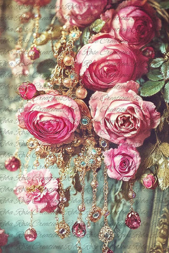 Victorian Jewels Rice Paper by Reba Rose Creations