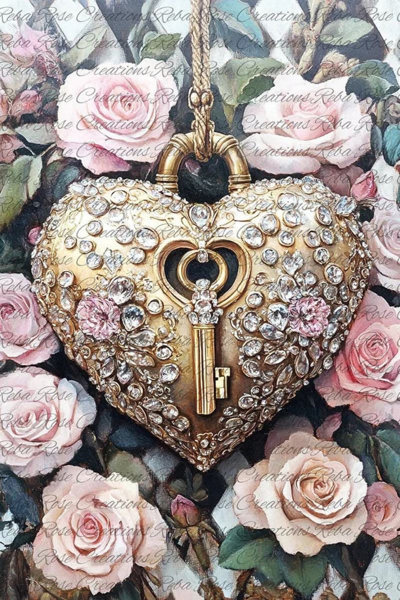 Heart Locket Rice Paper by Reba Rose Creations – My Victorian Heart