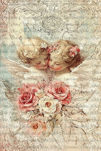 Sweet Cupids Rice Paper by Reba Rose Creations
