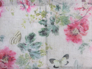 Redesign with Prima Closeup of Floral Wallpaper Decoupage Decor Tissue Paper