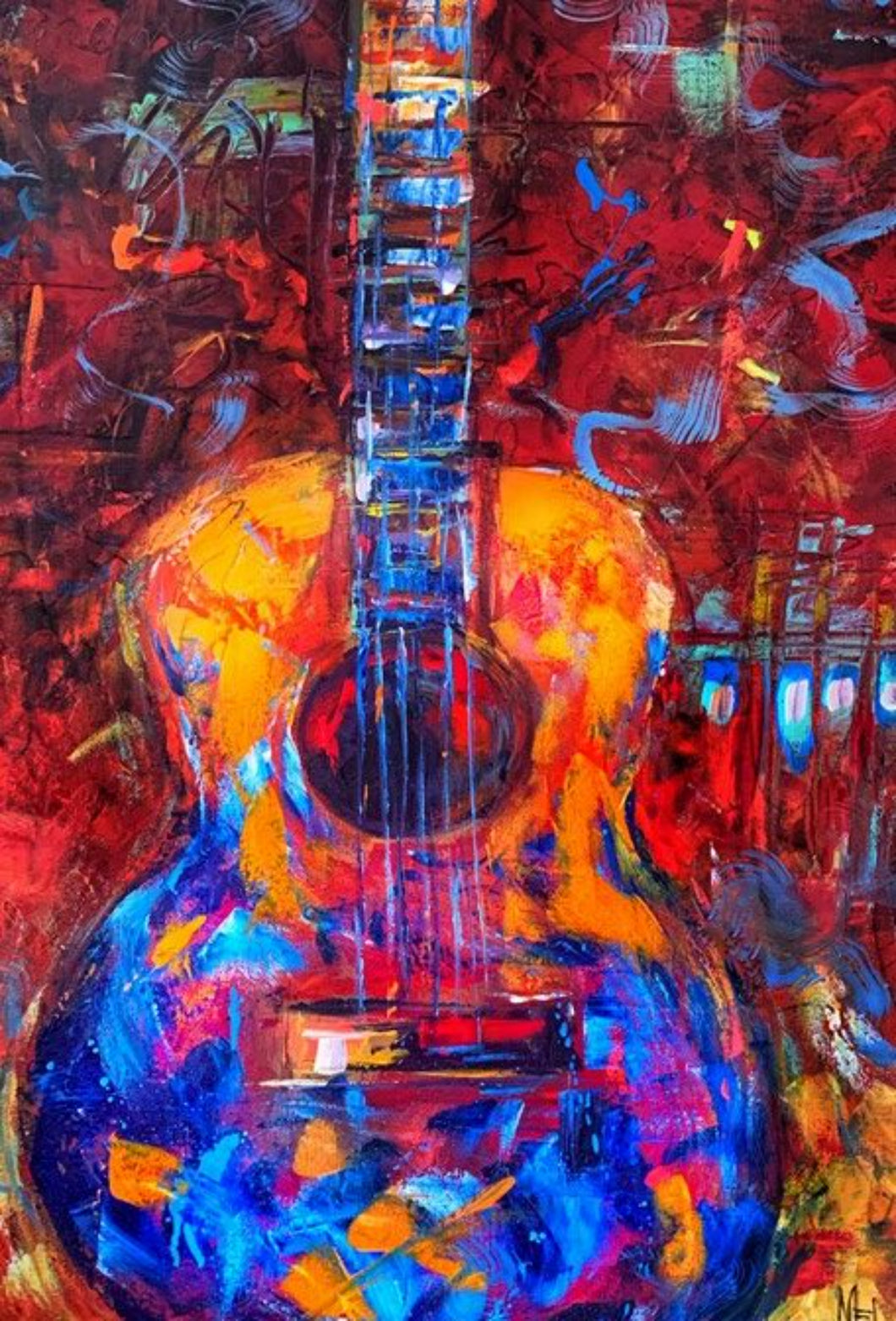 Rock Decoupage Papers by Roycycled Treasures, Guitar