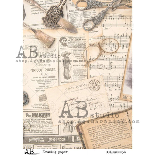 Antique Paper Vellum Paper 0054 by ABstudio, A4