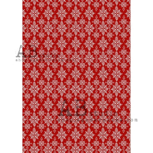 Christmas Red and White Snowflake Flourish Rice Paper 0434 by ABstudio, A4
