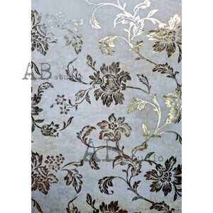 Gilded Floral Vines Rice Paper 1019 by ABstudio, A4