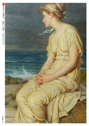 Artwork 0101 Paper Designs Washipaper, Woman at Beach by John Waterhouse