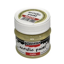 Load image into Gallery viewer, Pentart Acrylic Paint Matte, Vintage Yellow, 50 mL