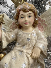 Load image into Gallery viewer, Bethany Lowe Angel on Moon Ornament