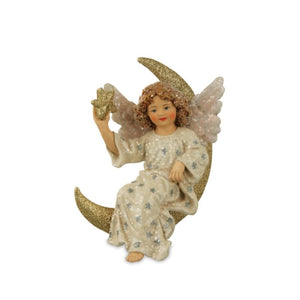 Angel in Moon Christmas Ornament Stock Photo by Bethany Lowe Designs