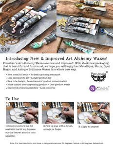 Prima Finnabair Art Alchemy Opal Magic Wax, Green Brocade, New Improved Wax in Tube Packaging 