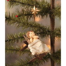 Load image into Gallery viewer, Bethany Lowe Away in a Manger Christmas Ornament with Star of Bethlehem