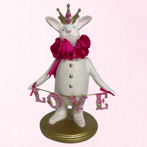 Heather Myers Belvedere Valentines Bunny with Love Garland, ESC and Company