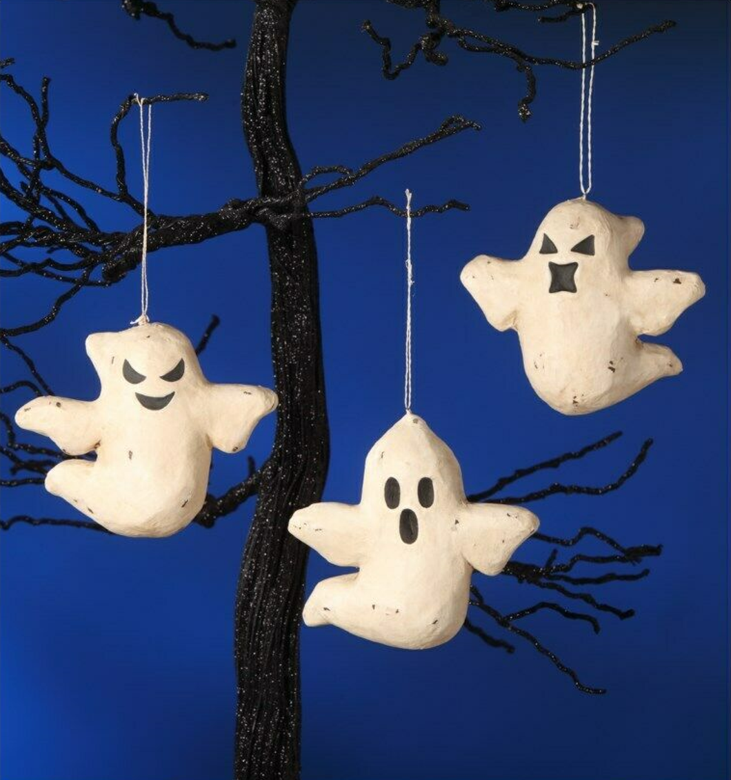 Bethany Lowe Haunted Ghost Ornaments, Set of 3, 4