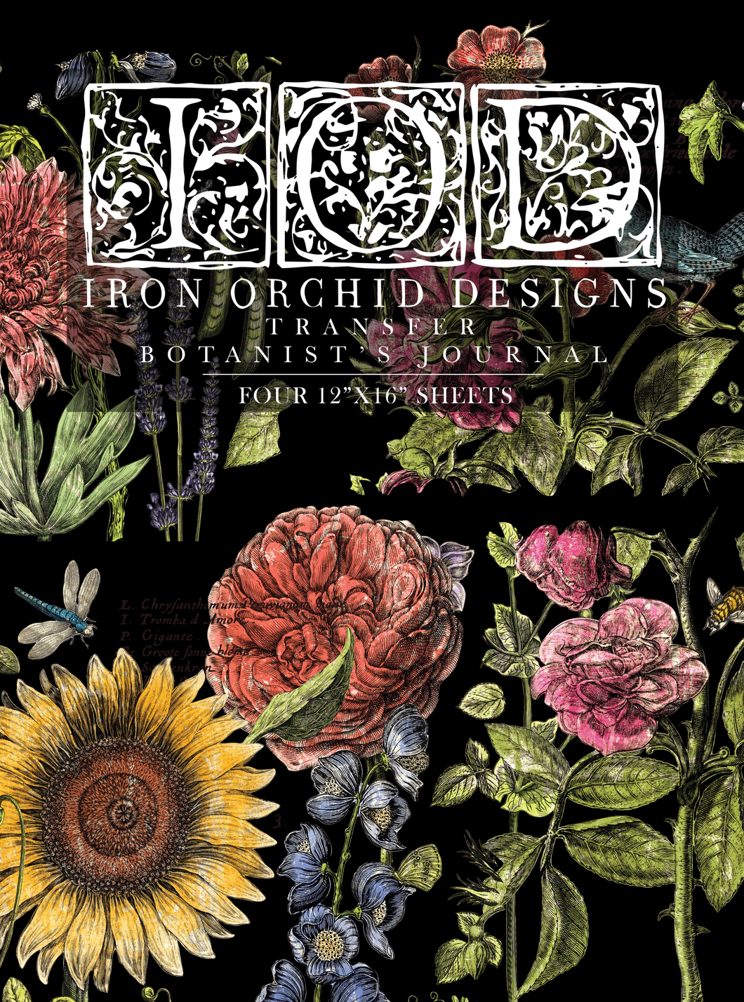 Iron Orchid Designs Botanist's Journal 4 Sheet Pad Decor Transfer, 12x16