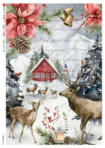 Christmas 0326 by Paper Designs Washipaper, A4, Snow, Deer