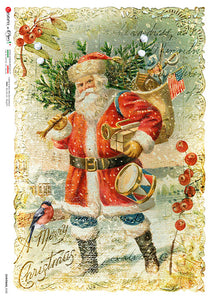 Christmas 0330 Paper Designs Washipaper, Santa Decoupage Rice Paper