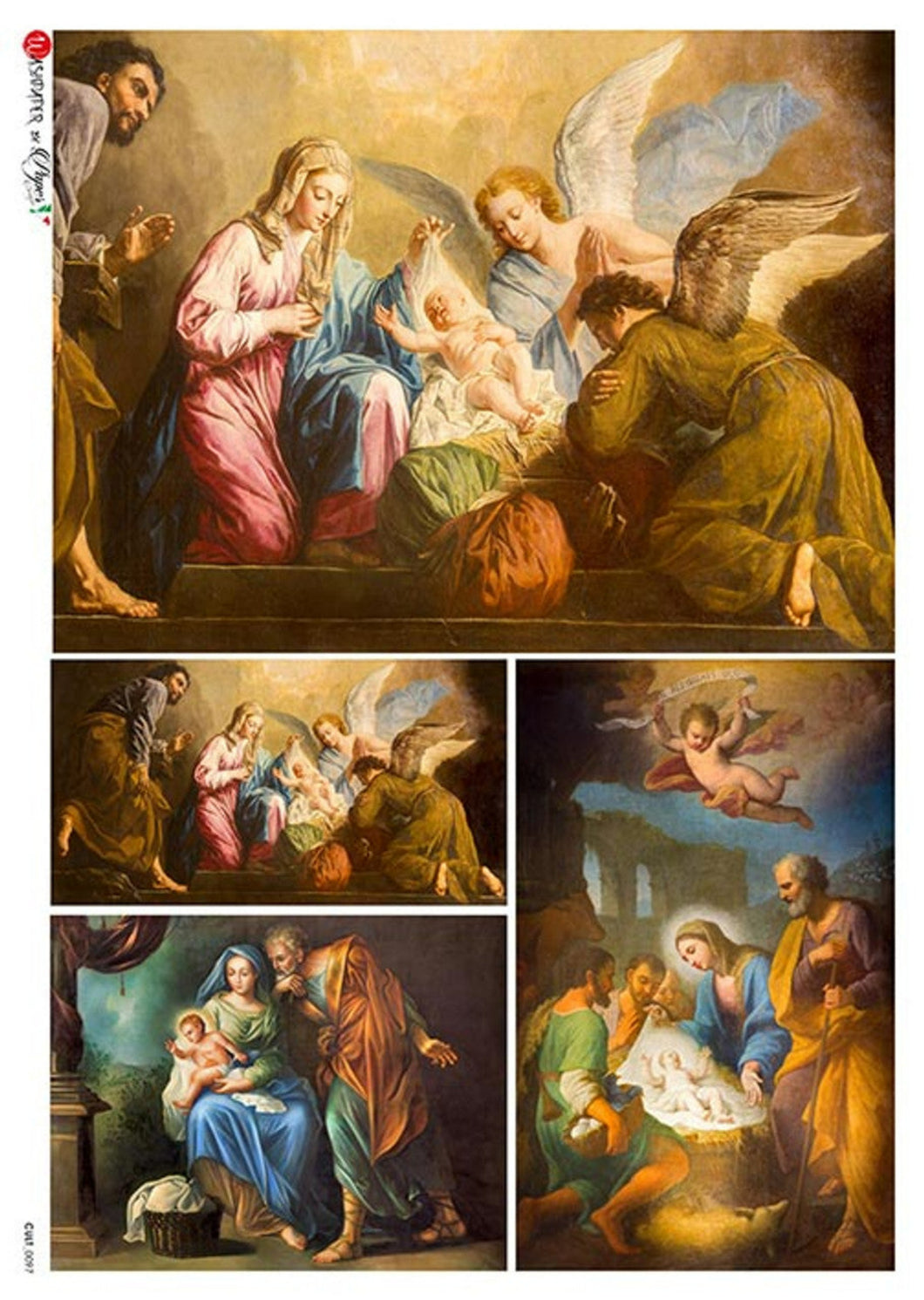 Paper Designs Culture 0097- 4 Varied Nativity Scenes, A4