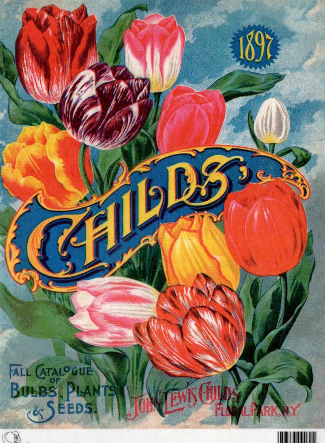 Child's 1897 Fall Catalog of Bulbs Plants and Seeds Rice Paper by Calambour Italy TT100