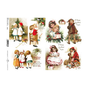 Christmas Cheer Rice Paper by ITD Collection, R0775, A4, Decoupage