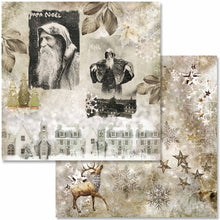 Load image into Gallery viewer, Christmas Collection Scrapbook Paper Set by Decoupage Queen, Papa Noel, Reindeer, Stars