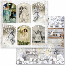 Load image into Gallery viewer, Christmas Collection Scrapbook Paper Set by Decoupage Queen, Angel Gift tags